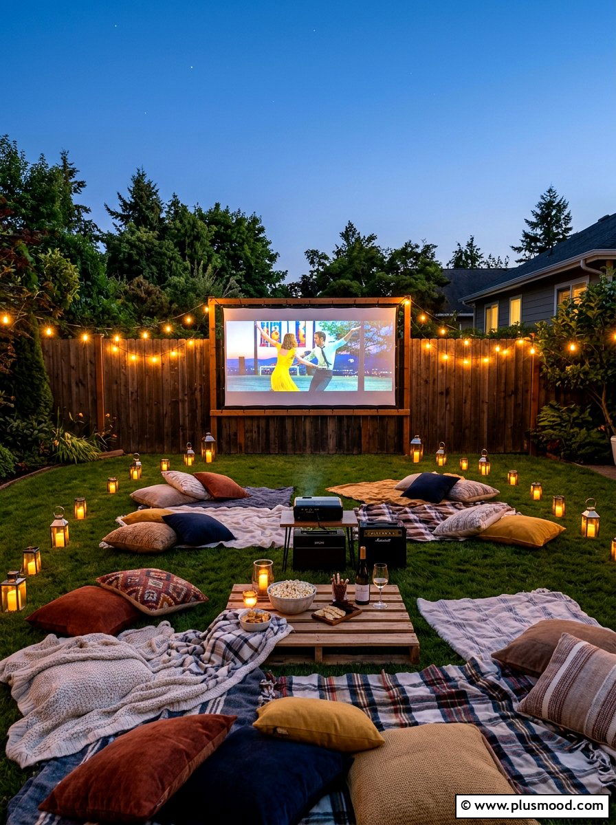 Backyard Movie Night - 25 summer casual backyard entertaining ideas