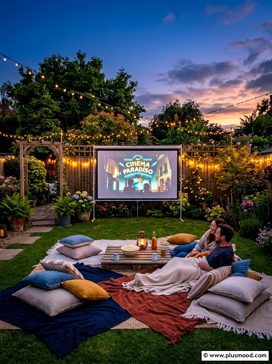 Backyard Movie Night - 25 summer outdoor wedding shower ideas