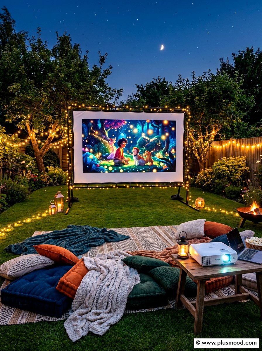 Backyard Movie Screen - 25 summer backyard refresh ideas