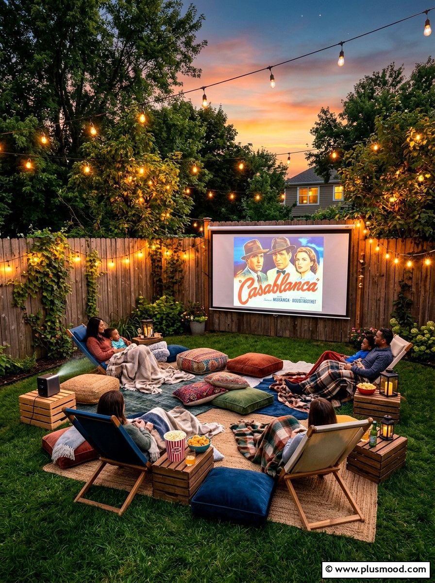 Backyard Movie Screen - 25 summer summer barbecue ideas