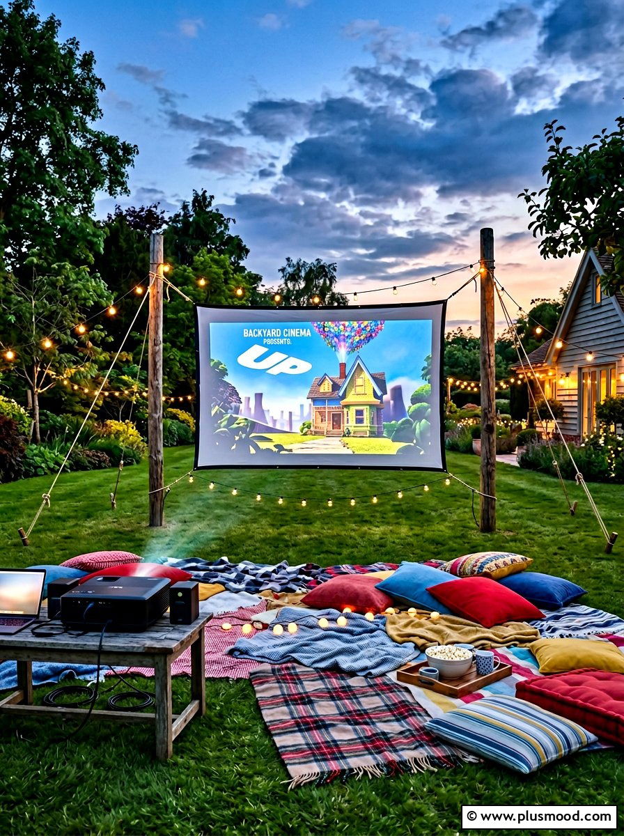 Backyard Movie Screen - 25 cheap summer backyard ideas