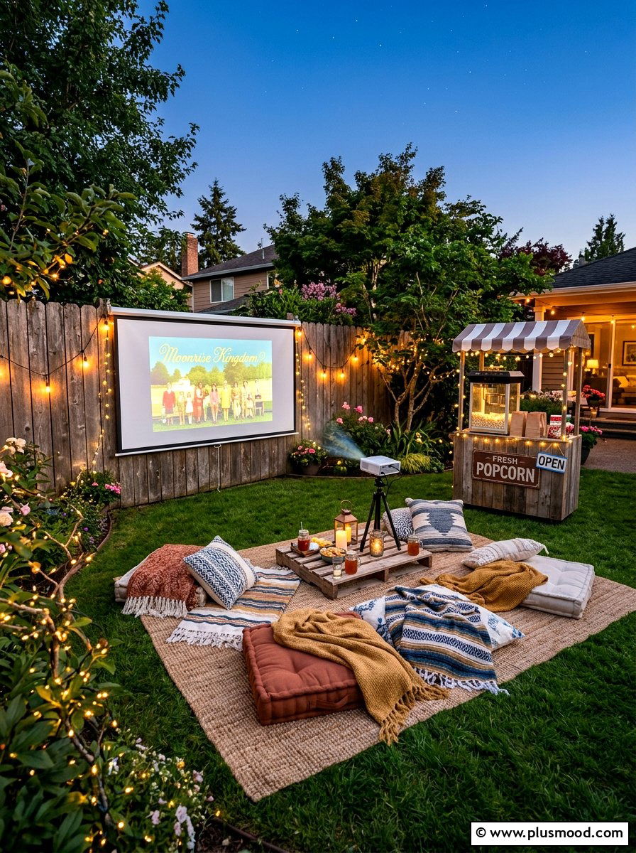 Backyard Movie Theater - 25 summer backyard family fun ideas