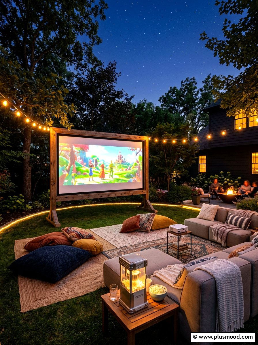 Backyard Movie Theater - 25 summer backyard modern ideas