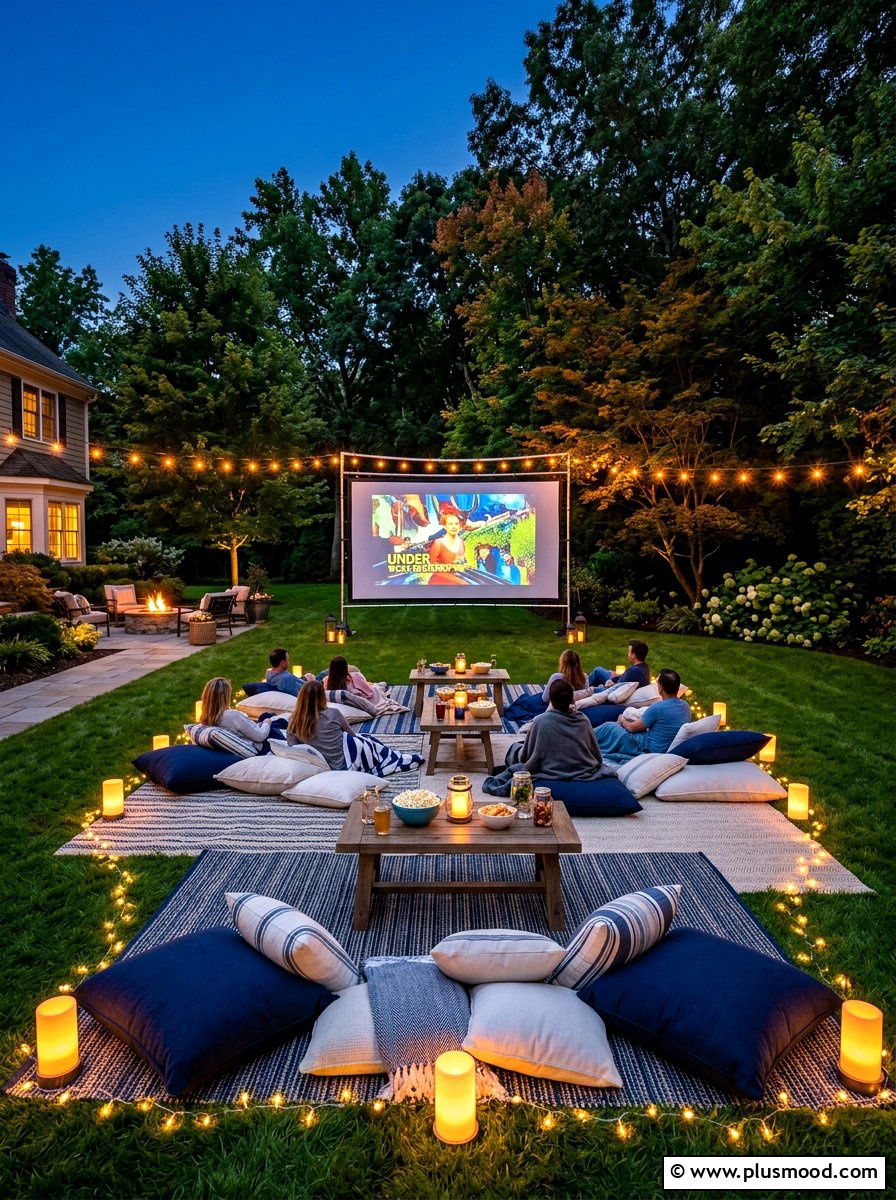 Backyard Movie Theater - 25 summer outdoor entertaining ideas