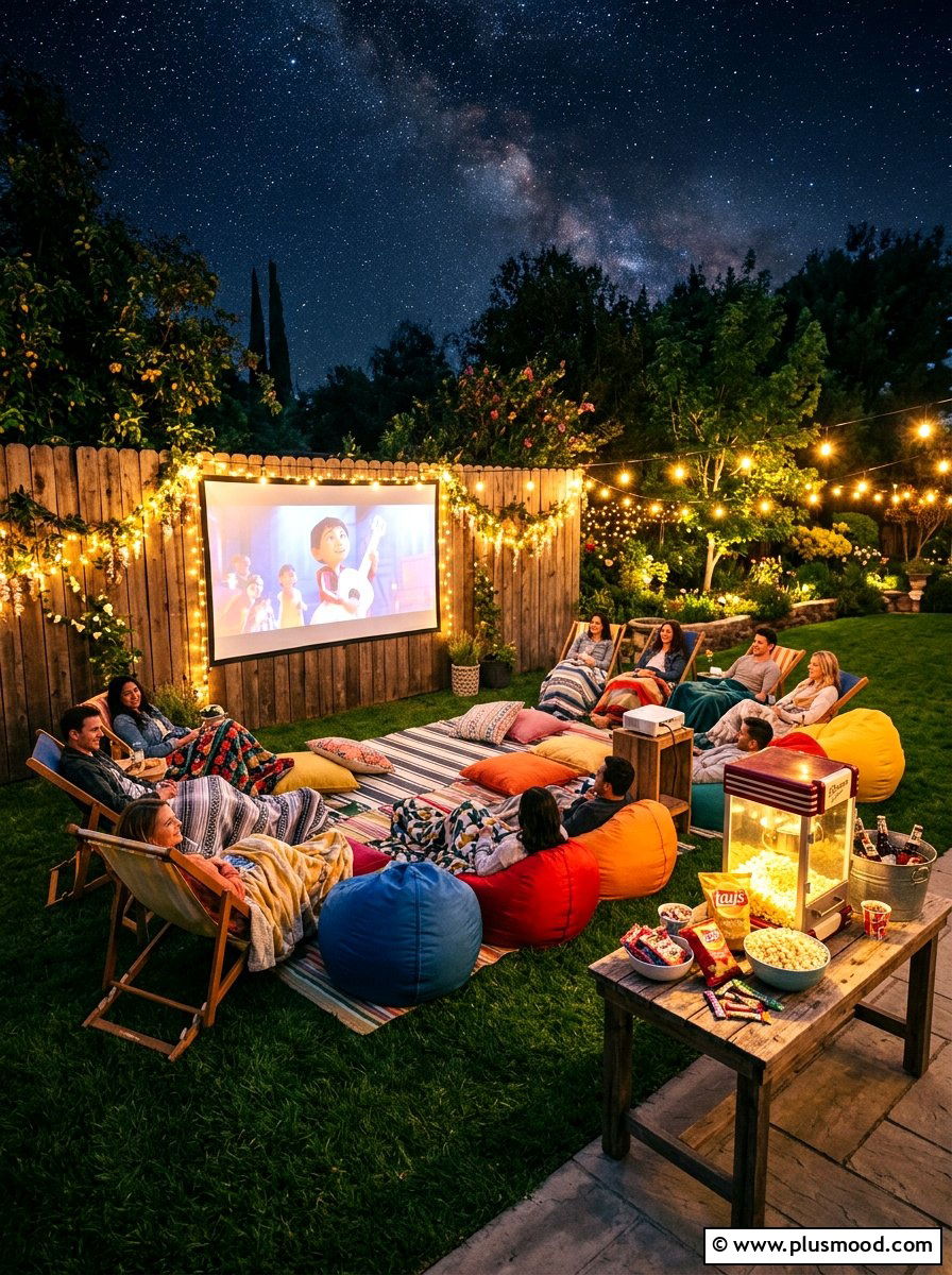 Backyard Movie Theater Projector - 25 summer backyard patio ideas