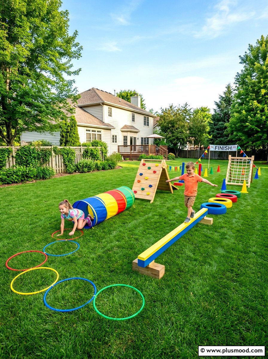 Backyard Obstacle Course - 25 summer backyard play area ideas