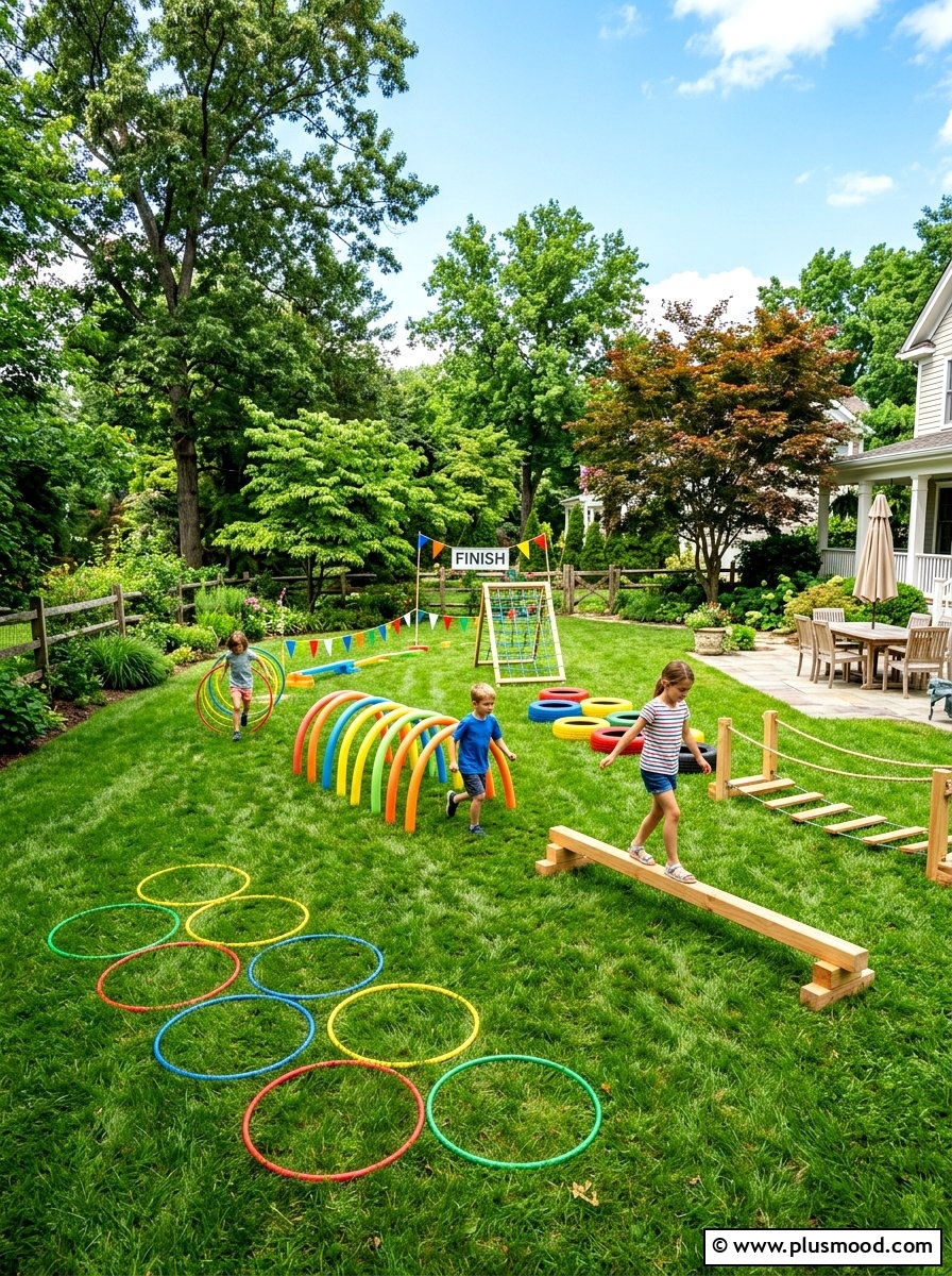 Backyard Obstacle Course - 25 summer backyard family fun ideas