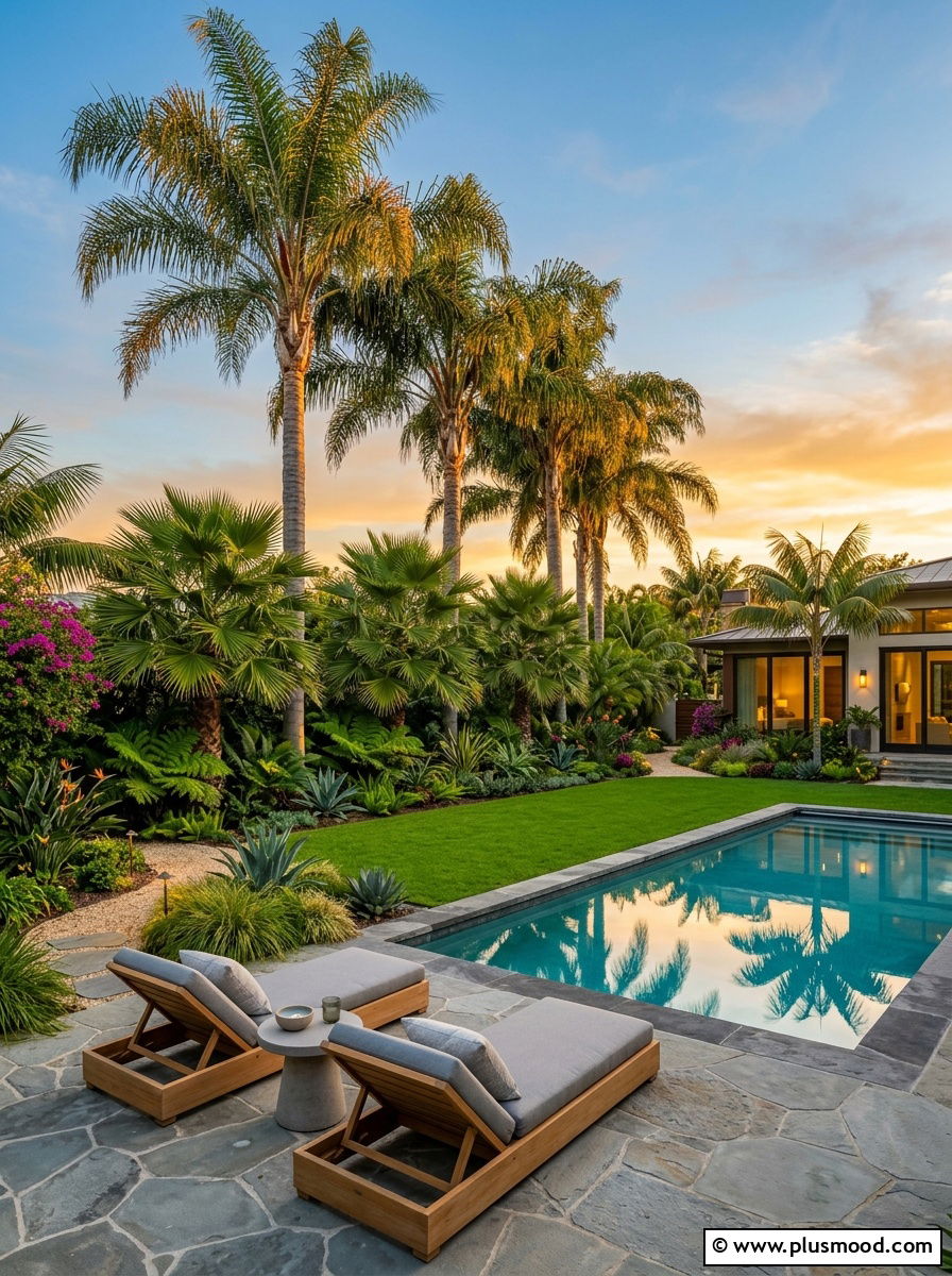 Backyard Palm Tree Landscaping - 25 outdoor garden decor ideas with tropical plants