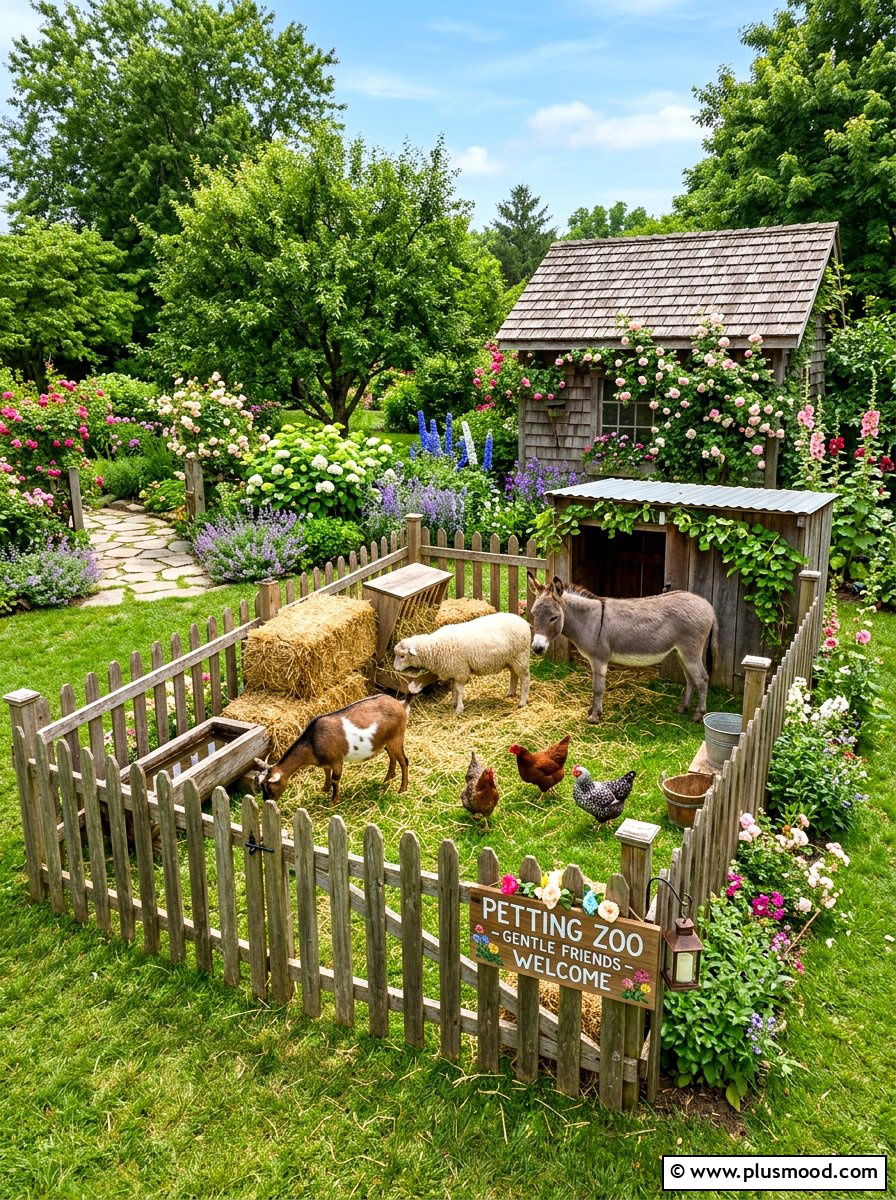 Backyard Petting Zoo - 25 summer kid friendly outdoor party ideas