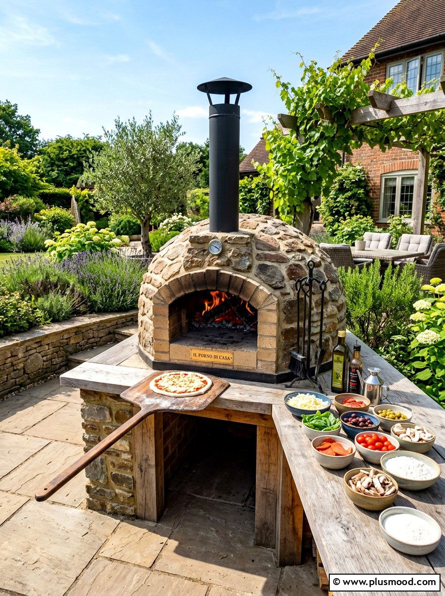 Backyard Pizza Oven - 25 summer casual backyard entertaining ideas