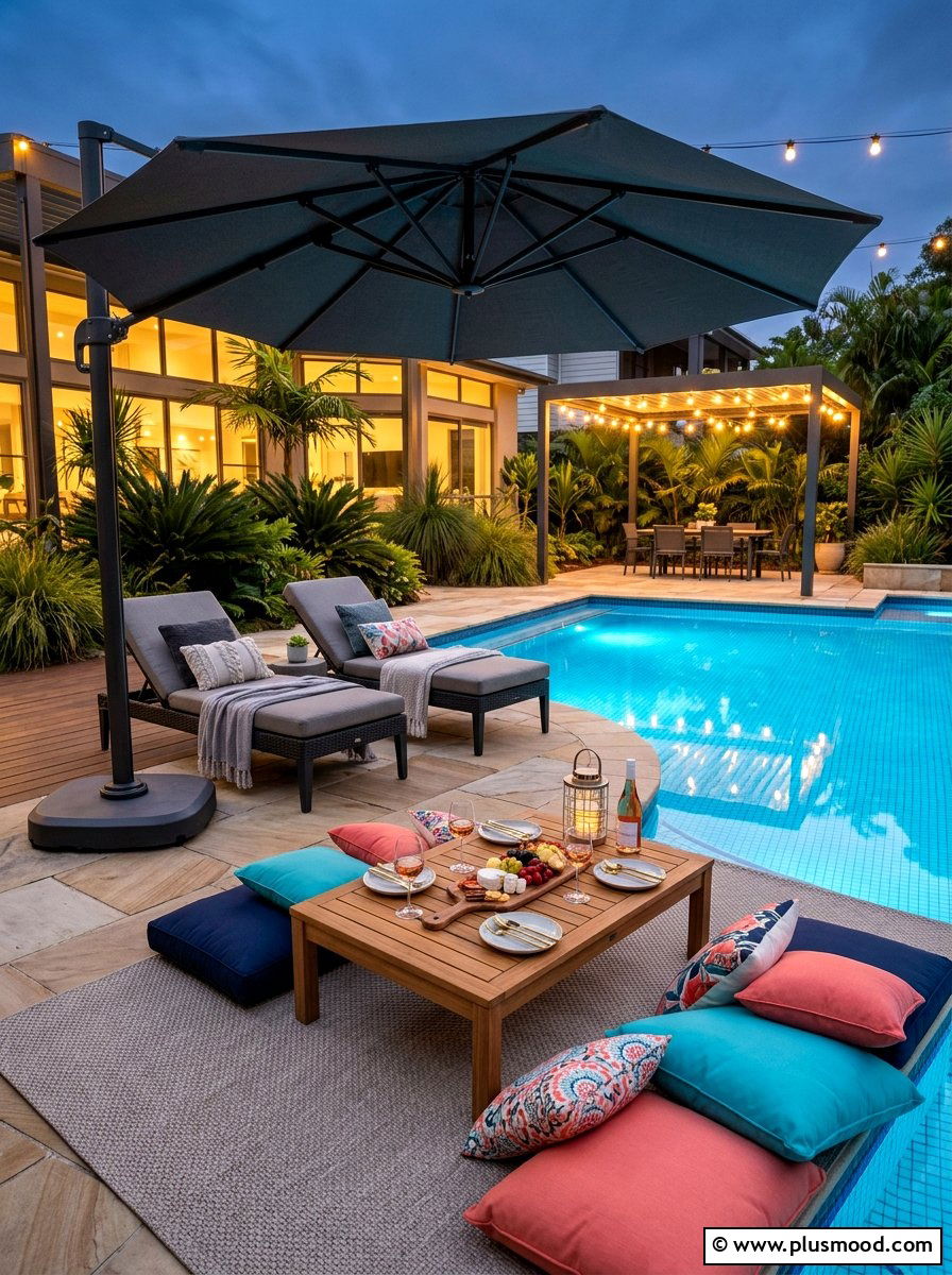 Backyard Poolside Picnic Area - 25 summer picnic backyard ideas
