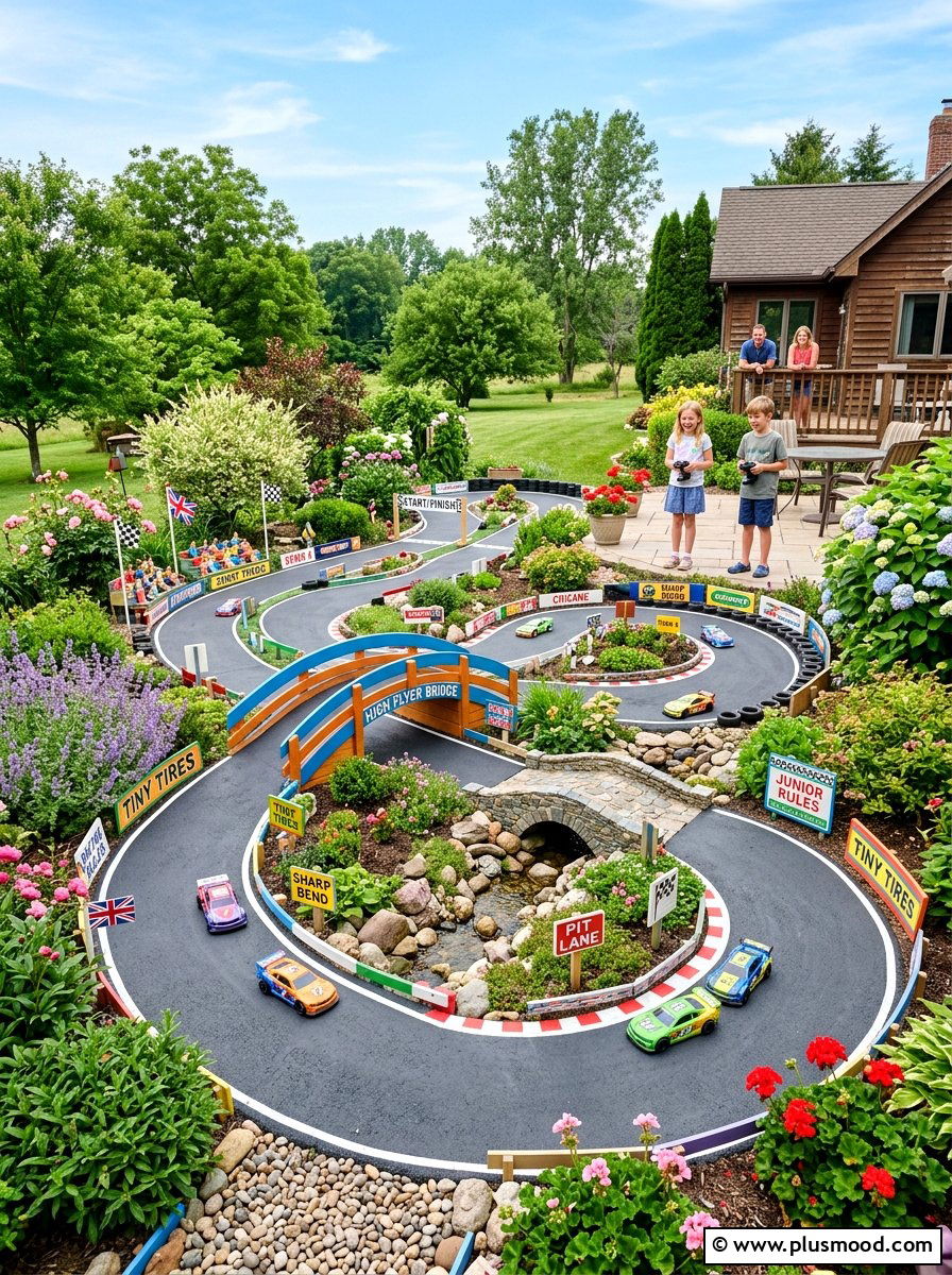 Backyard Race Track - 25 summer backyard play area ideas
