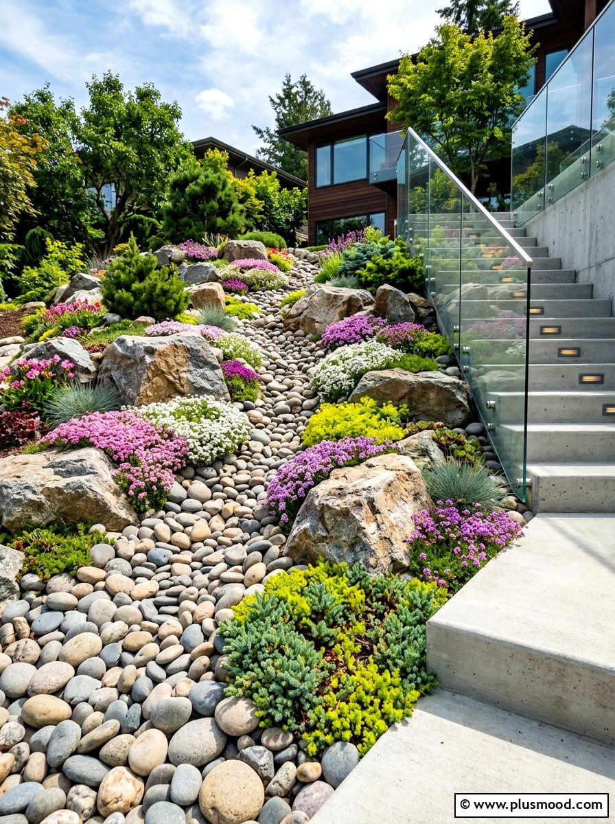 Backyard Rock Garden - 25 summer low maintenance garden ideas