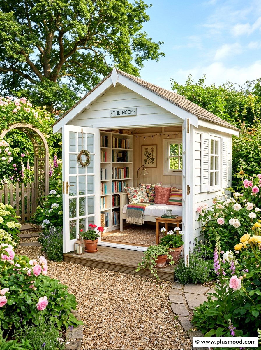 Backyard She Shed - 25 summer backyard reading nook ideas
