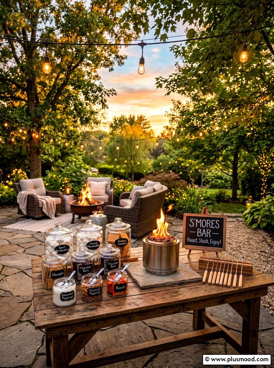 Backyard Smores Bar - 25 summer backyard party ideas