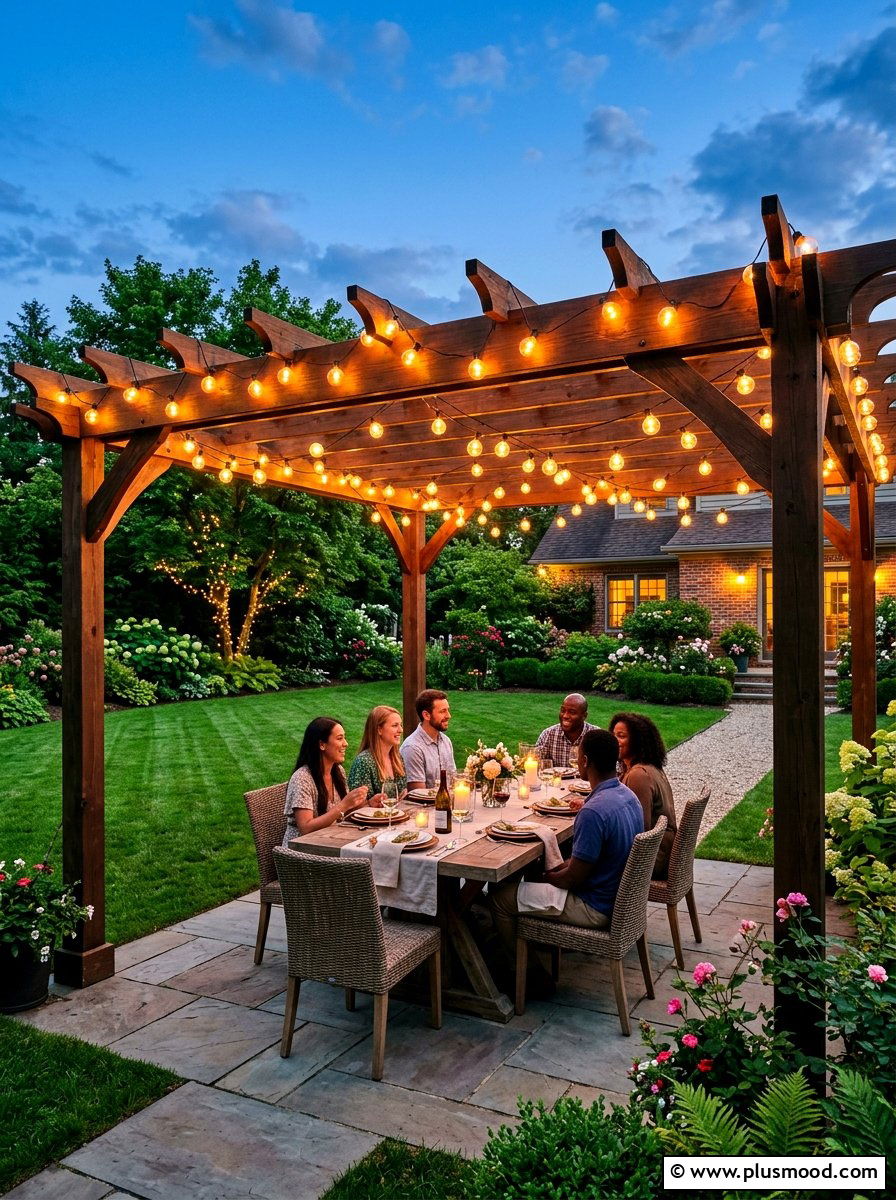 Backyard String Lighting - 25 summer home refresh ideas