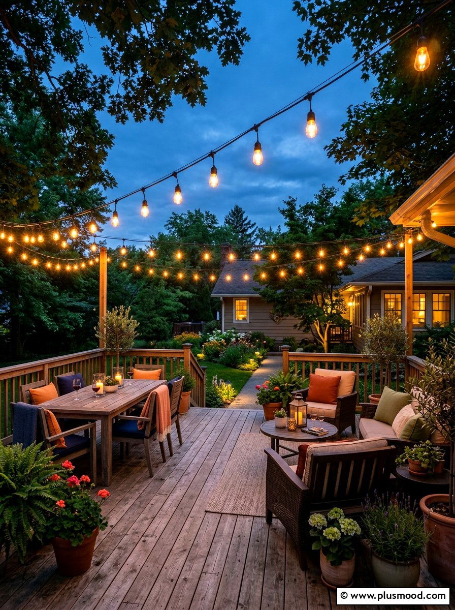 Backyard String Lights - 25 summer backyard garden ideas