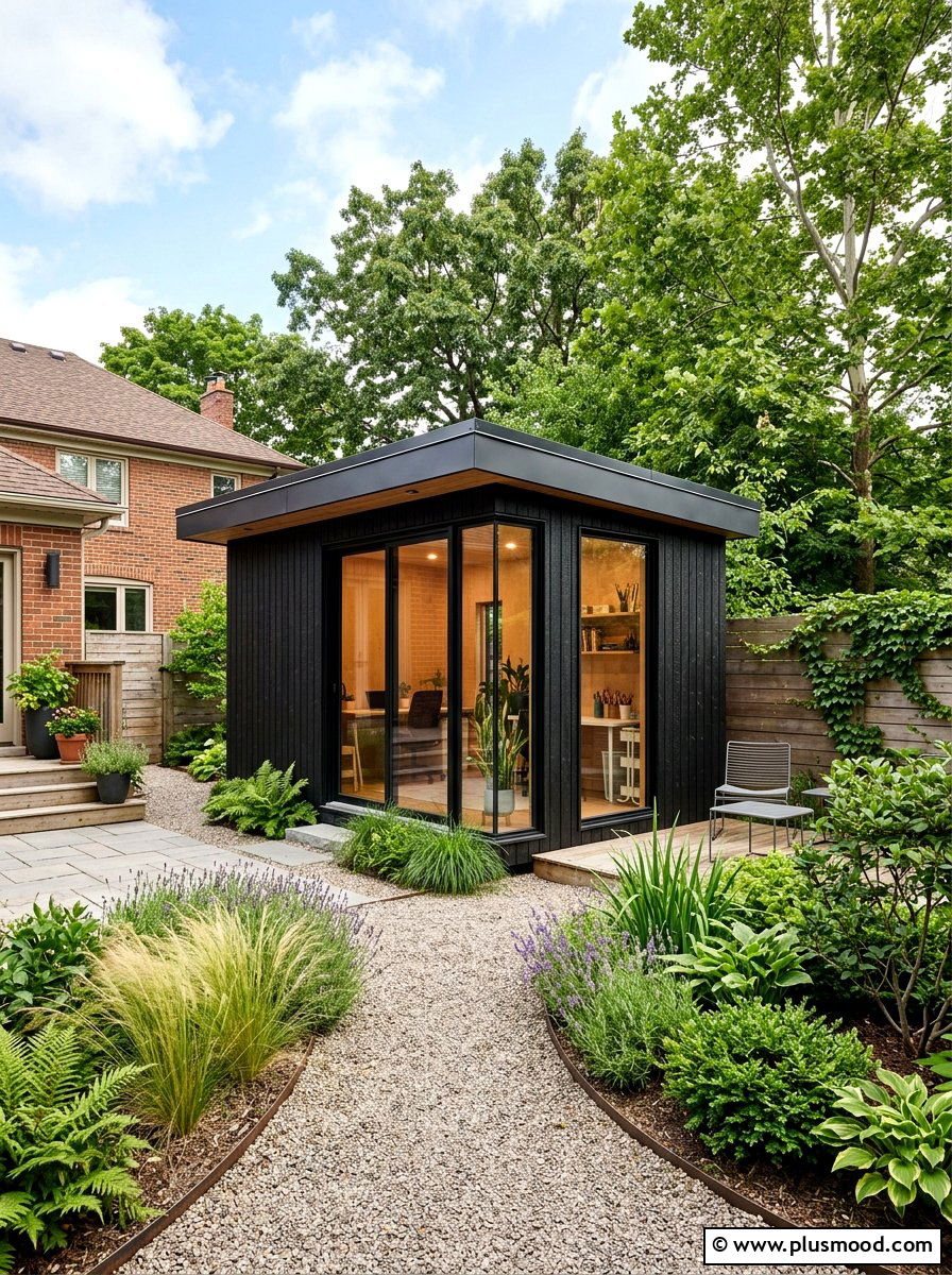 Backyard Studio Shed - 25 small backyard ideas modern style