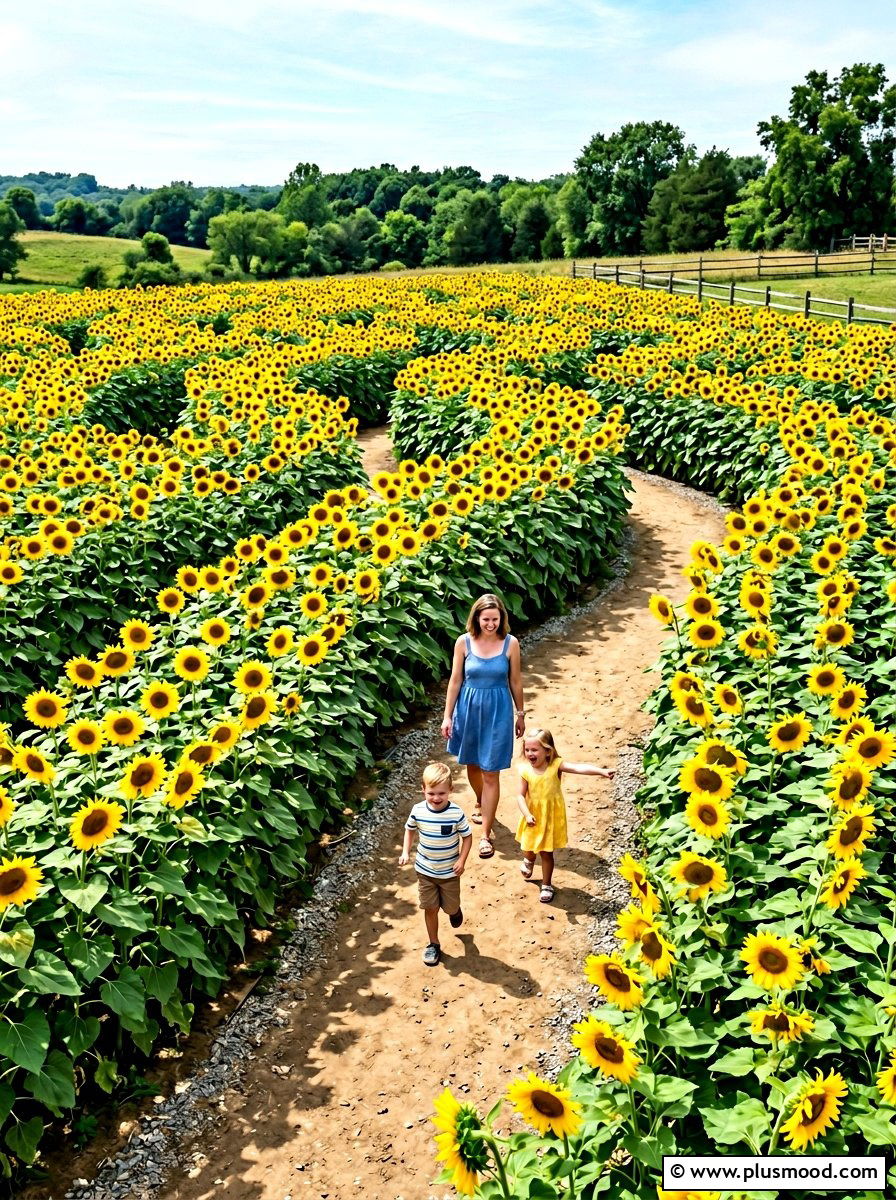Backyard Sunflower Maze - 25 summer sunflower garden ideas