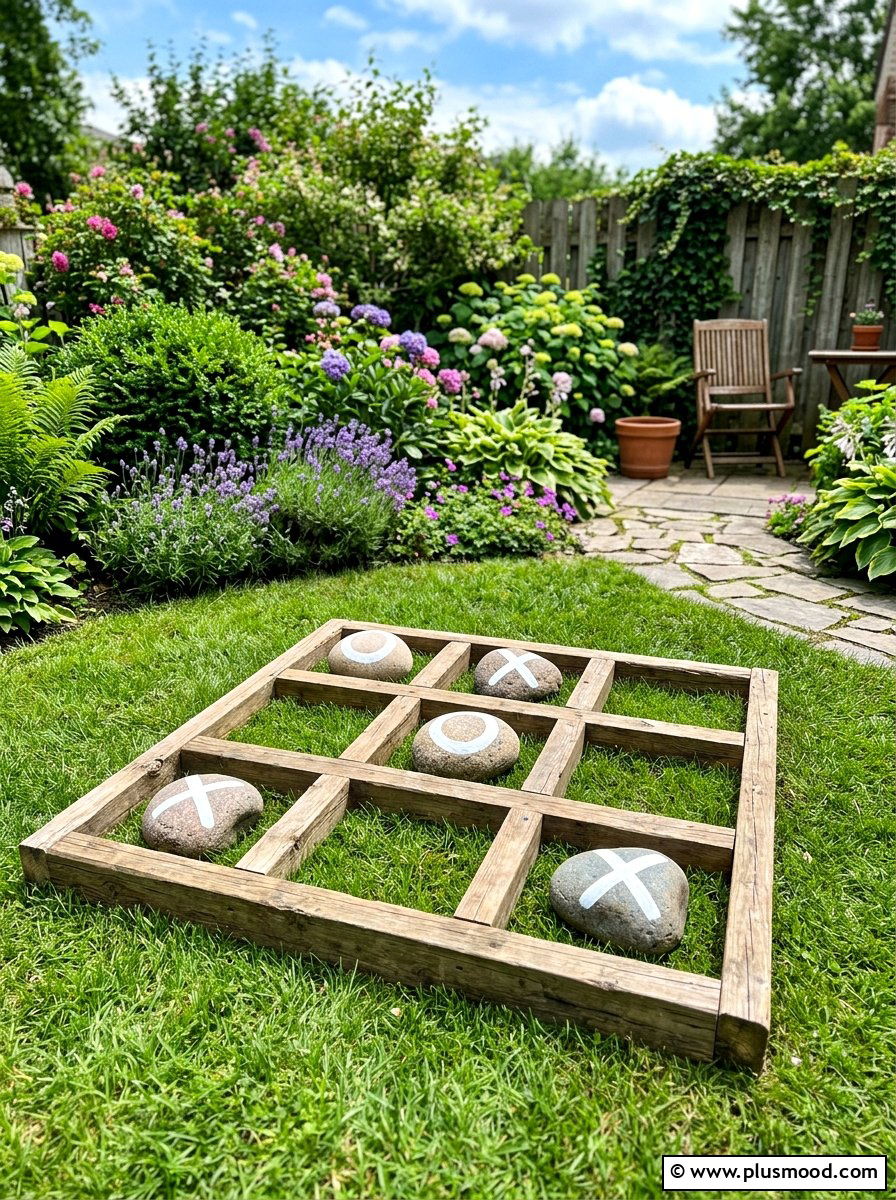 Backyard Tic Tac Toe - 25 summer backyard family fun ideas