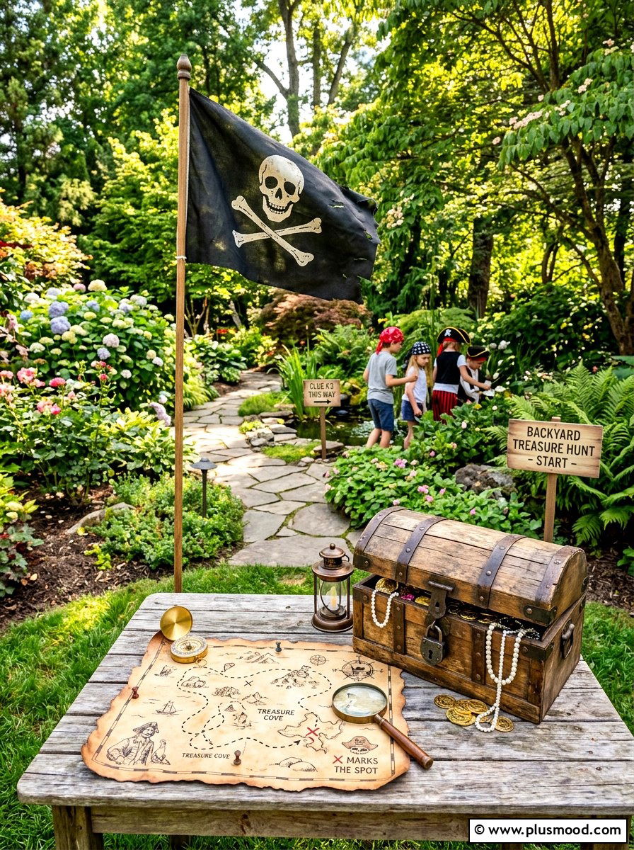 Backyard Treasure Hunt - 25 summer kid friendly outdoor party ideas