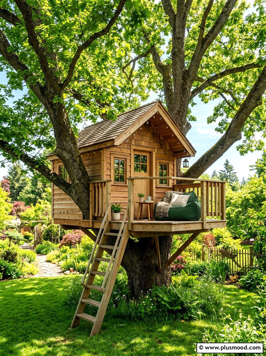 Backyard Treehouse Retreat - 25 summer backyard reading nook ideas