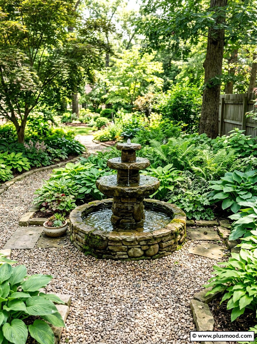 Backyard Water Fountain - 25 summer farmhouse patio ideas