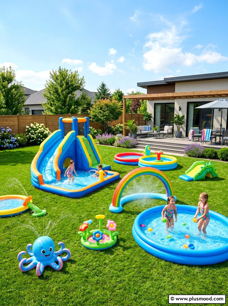 Backyard Water Park - 25 summer kid friendly outdoor party ideas