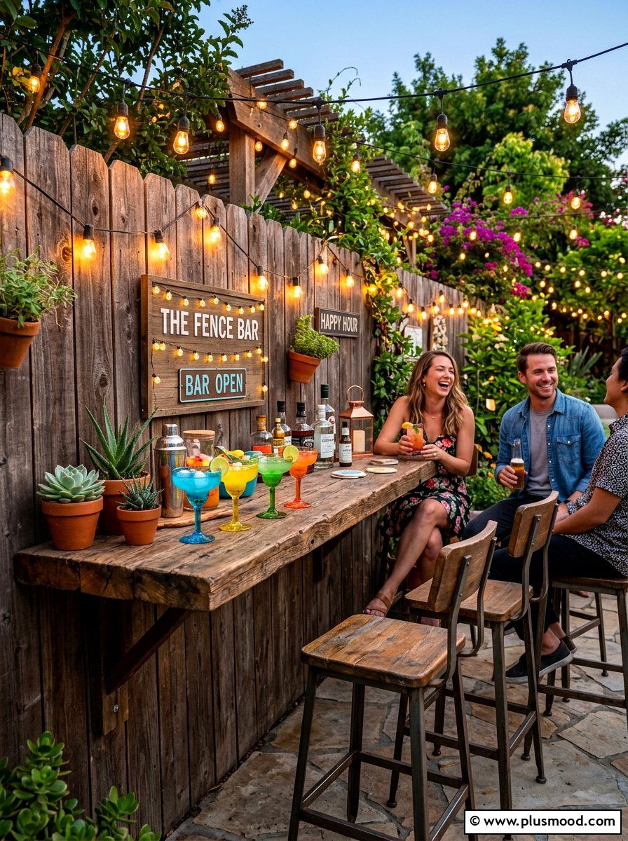 Backyard bar counter - 25 easy summer backyard makeover ideas