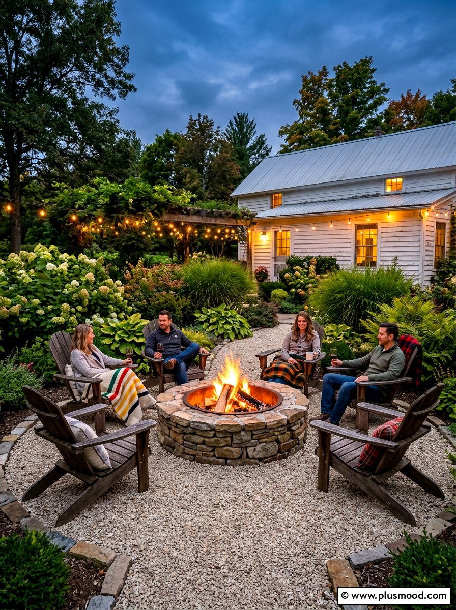 Backyard fire pit - 25 summer garden decor ideas