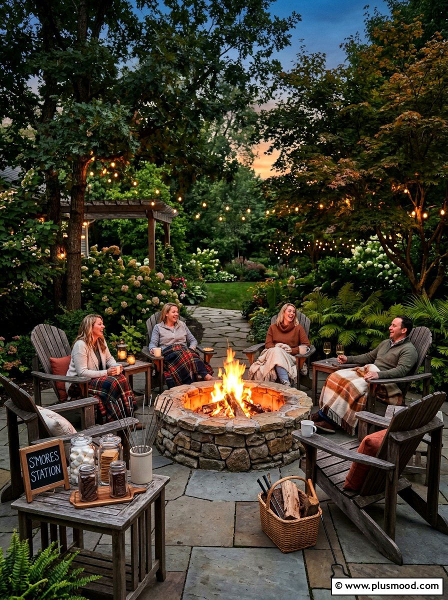 Backyard fire pit gathering - 25 summer garden party ideas