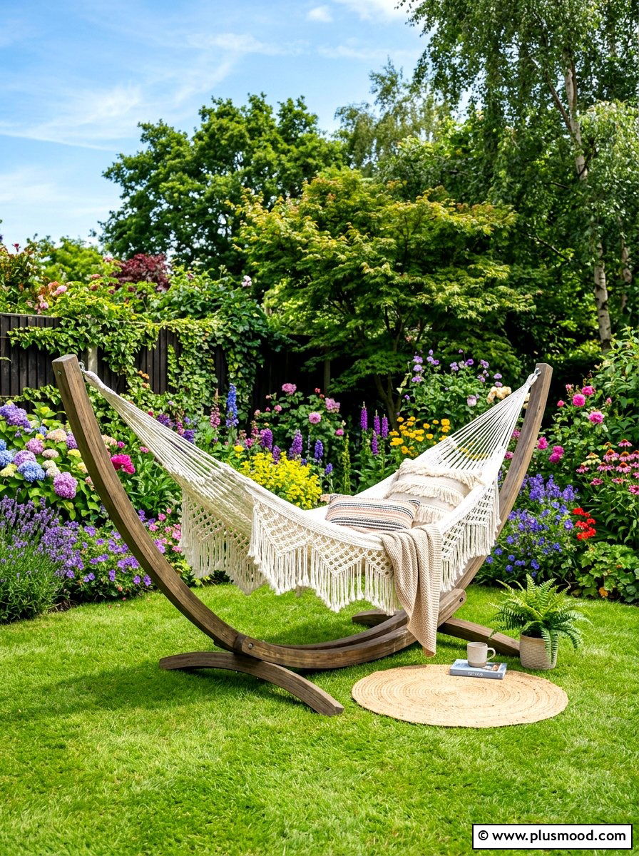 Backyard hammock - 25 summer garden decor ideas
