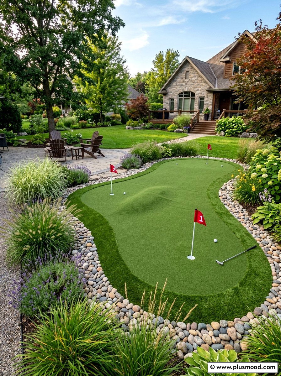 Backyard putting green