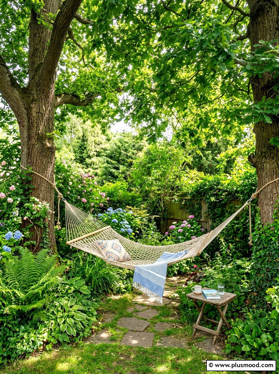 Backyard rope hammock - 25 simple summer decorating ideas