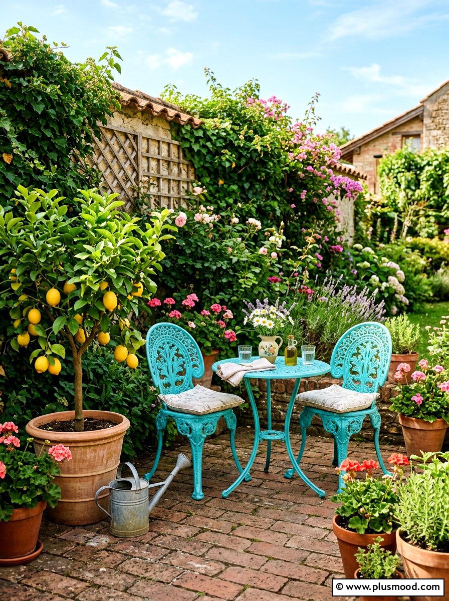 Backyard small bistro table - 25 simple summer backyard ideas