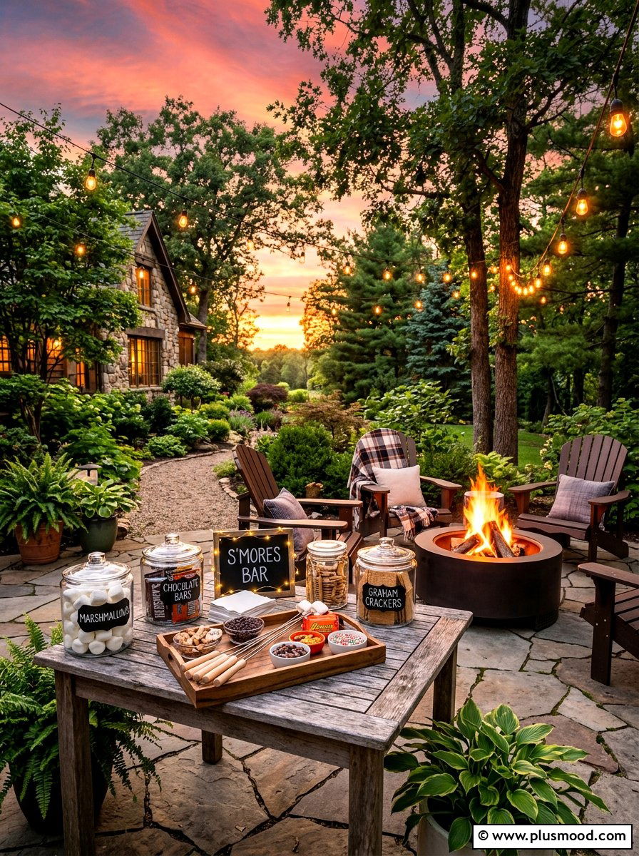 Backyard smores station - 25 late summer entertaining ideas