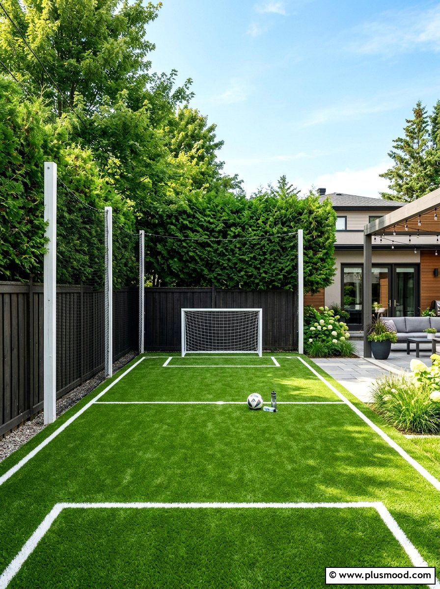 Backyard soccer - 25 small backyard ideas for kids