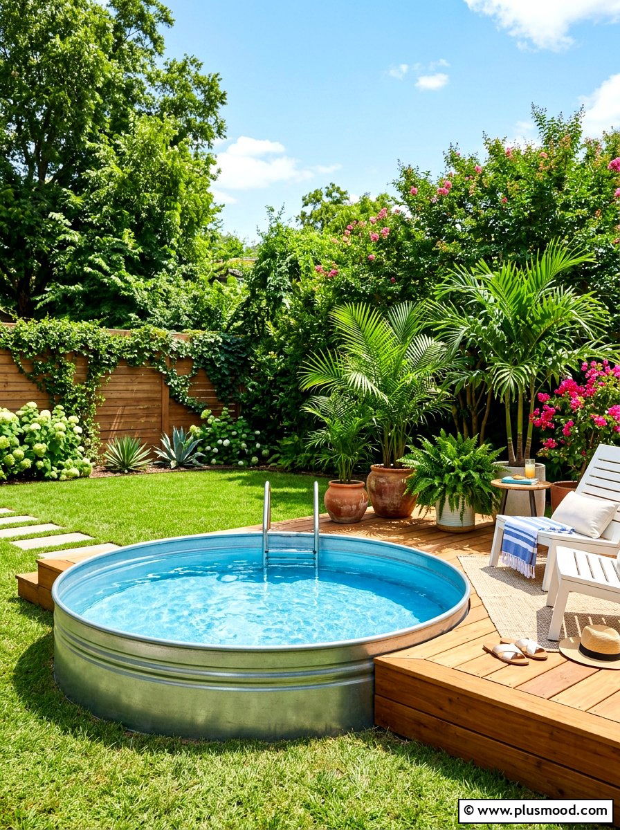 Backyard stock tank pool - 25 simple summer backyard ideas