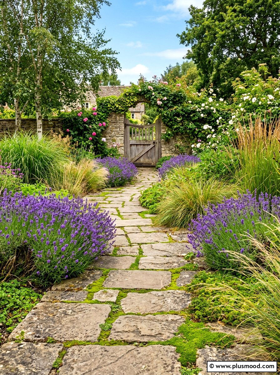 Backyard stone walkway path - 25 simple summer backyard ideas