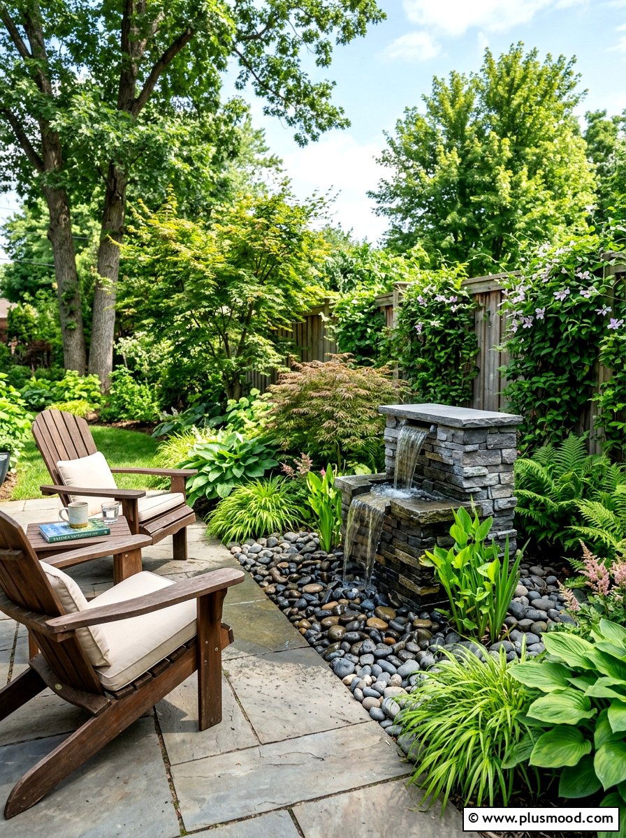Backyard water feature - 25 late summer patio ideas