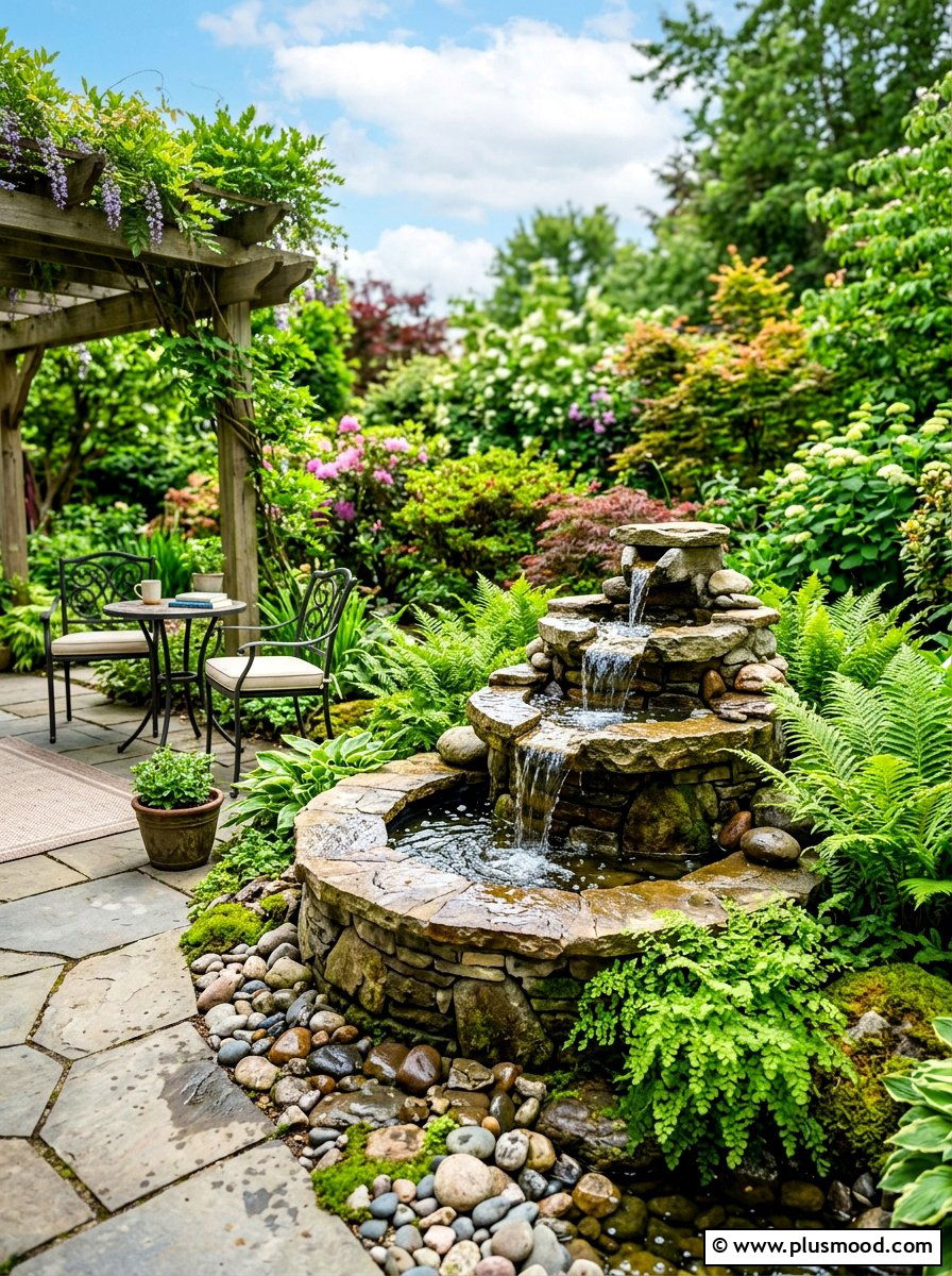Backyard water feature - 25 late summer backyard ideas