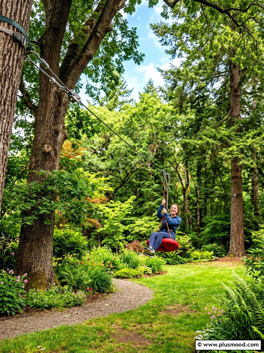 Backyard zipline - 25 summer backyard ideas for kids