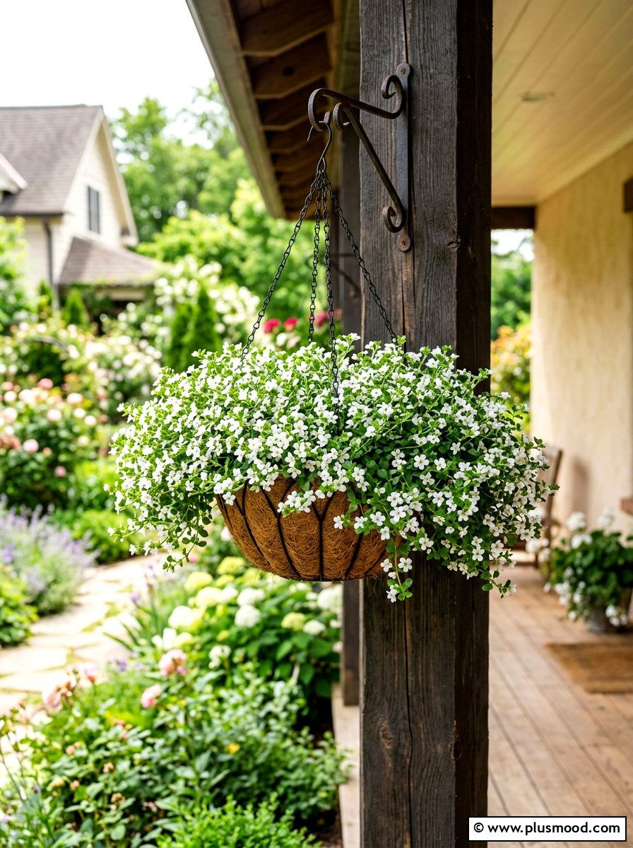 Bacopa Hanging Basket - 25 summer hanging basket ideas for summer