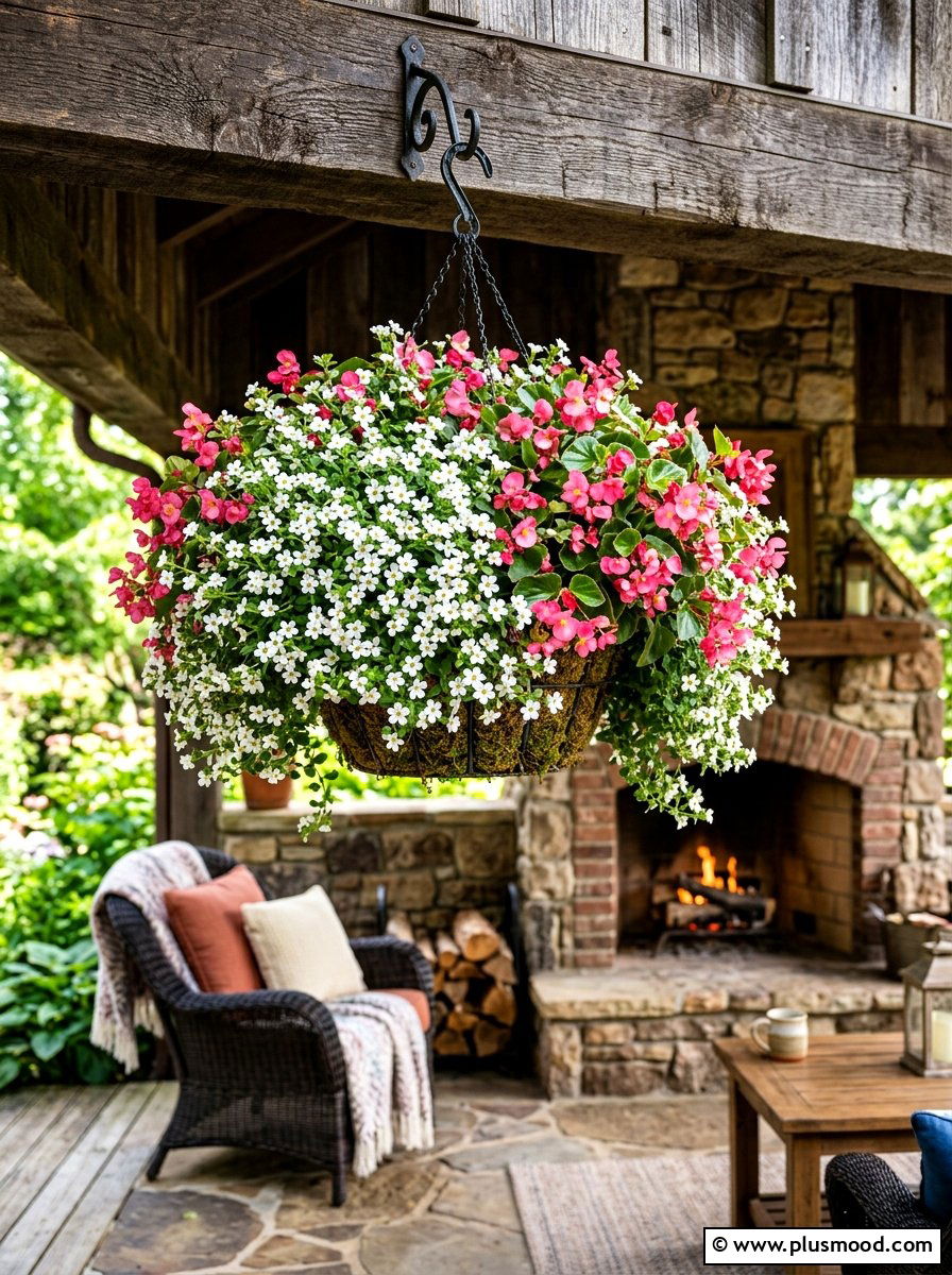 Bacopa White Flower Container - 25 summer planter ideas for part shade