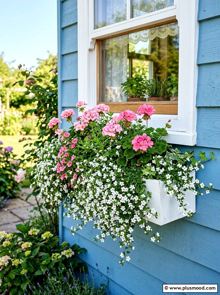 Bacopa Window Box - 25 summer window box ideas for curb appeal
