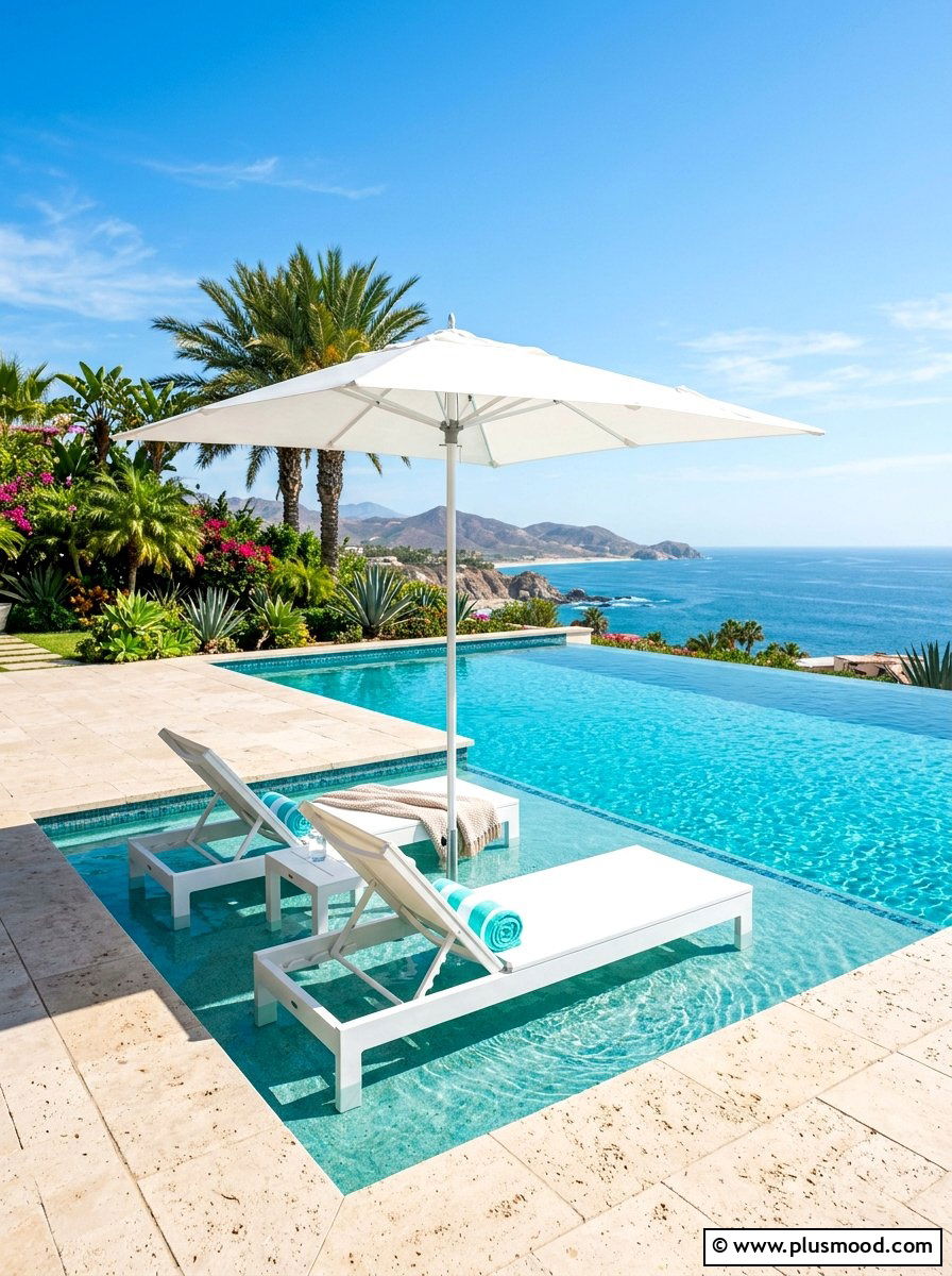 Baja Shelf Pool - 25 summer modern pool backyard ideas