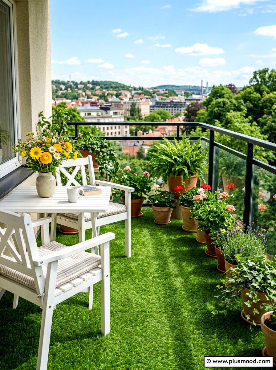 Balcony Artificial Turf - 25 summer cozy balcony ideas