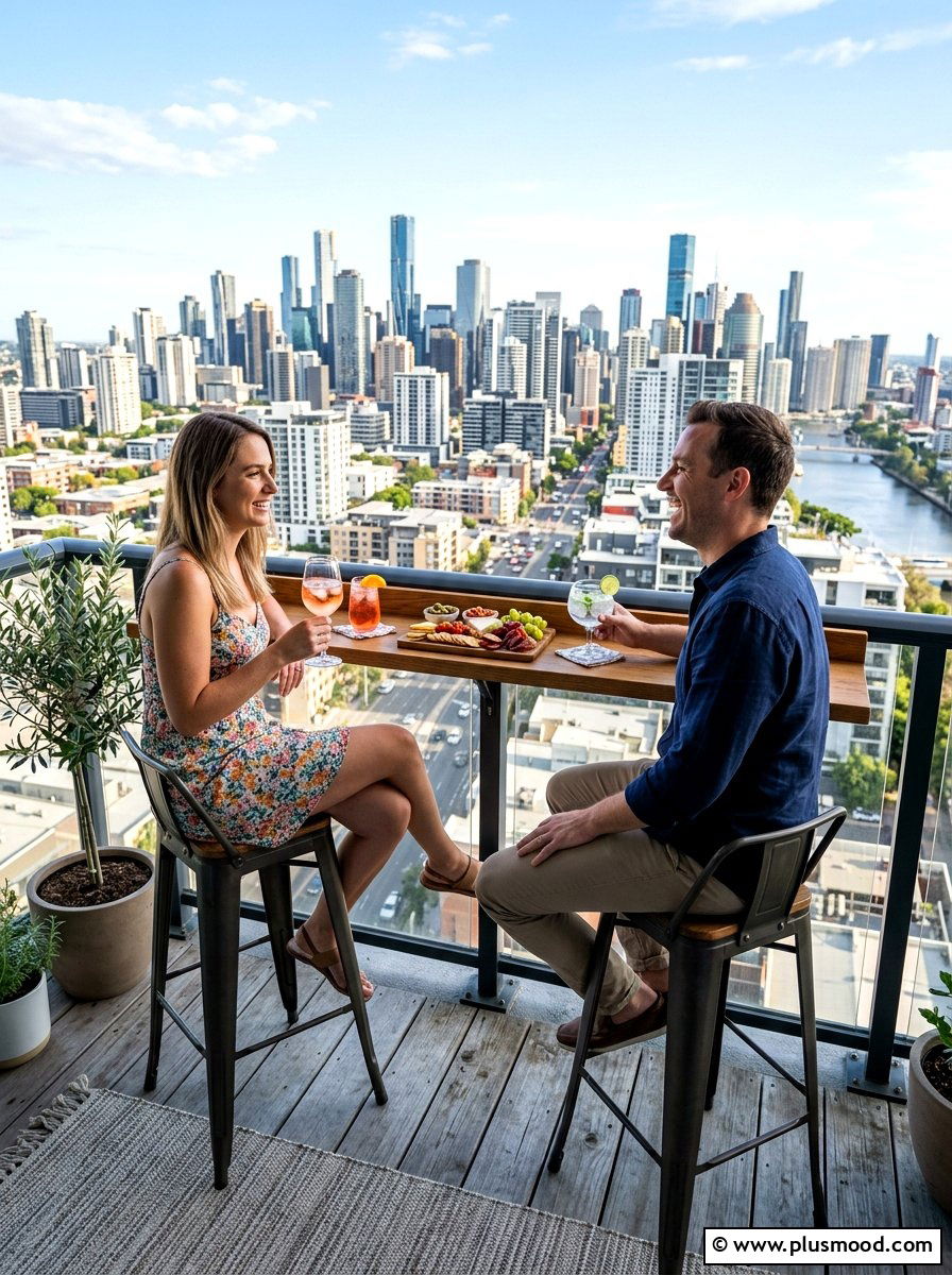 Balcony Bar Table - 25 summer balcony makeover ideas