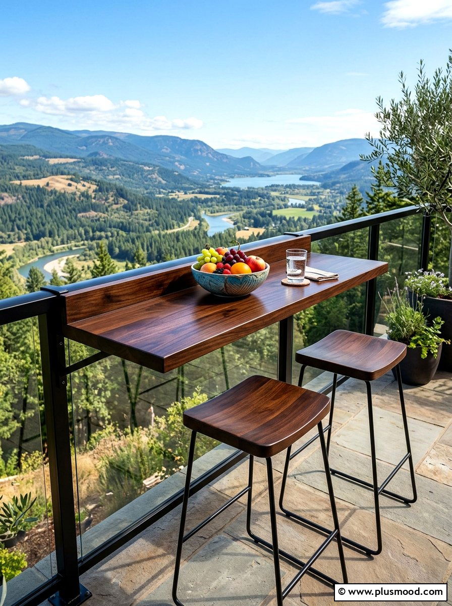 Balcony Bar Top - 25 cute summer balcony ideas