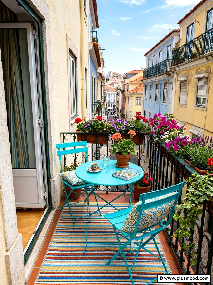 Balcony Bistro Set - 25 summer balcony makeover ideas